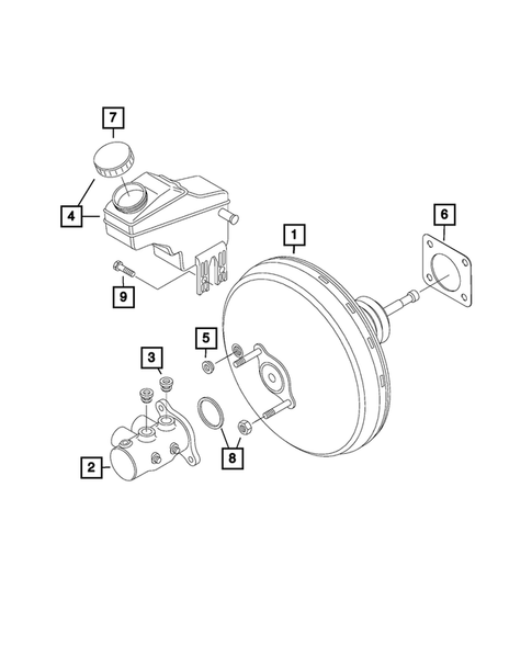 Brake Master Cylinder for 2020 Fiat 500X #0