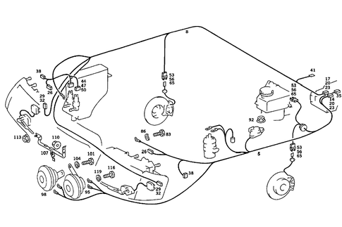 Headlamp Cable Harness and Horn for 1986 Mercedes-Benz 190 D #3