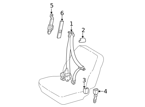 Front Seat Belts for 2008 Toyota Corolla #0