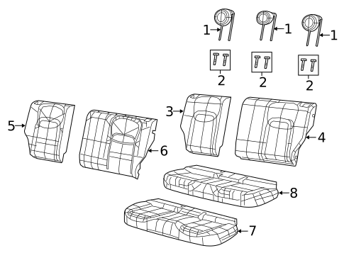 Rear Seat Components for 2018 Fiat 500X #0