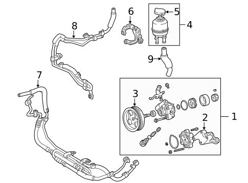 Pump & Hoses for 2002 Lexus LS430 #0
