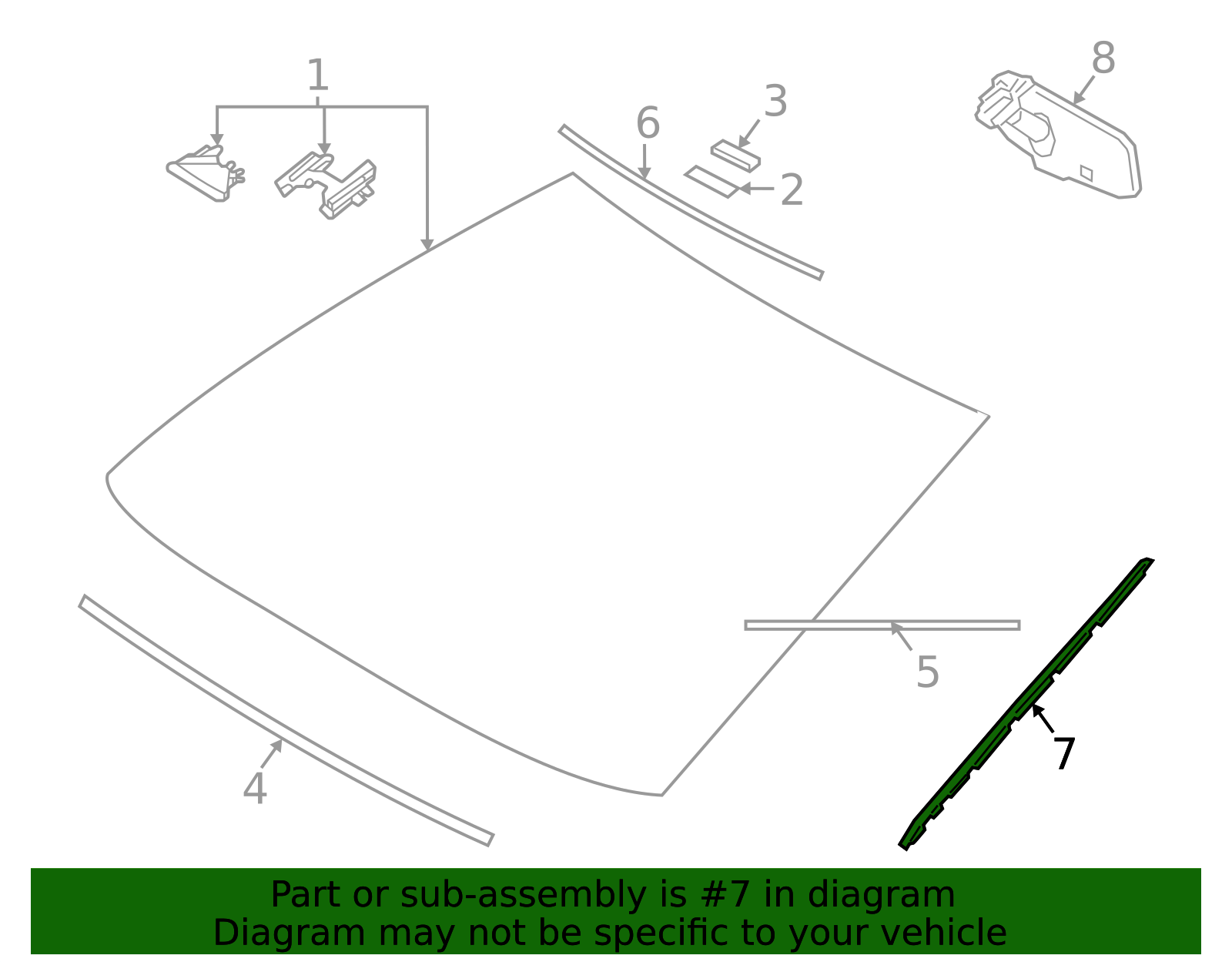 2023-2026 Toyota Crown Windshield Molding 75535-30280 | Frontier