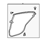 6787106240 - Body: Surround Weather-strip for Lexus: ES250, ES300h, ES350 Image