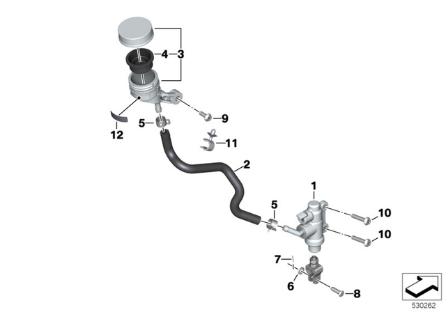34319443271 - Brakes: Rear Brake Master Cylinder -  for BMW-Motorrad Image
