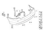 51127171046 - : Bumper Trim Panel, Primed, Rear for BMW Image