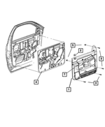 1CT041J3AD - Interior Trim: Front Door Trim Panel, Right for Mopar Image