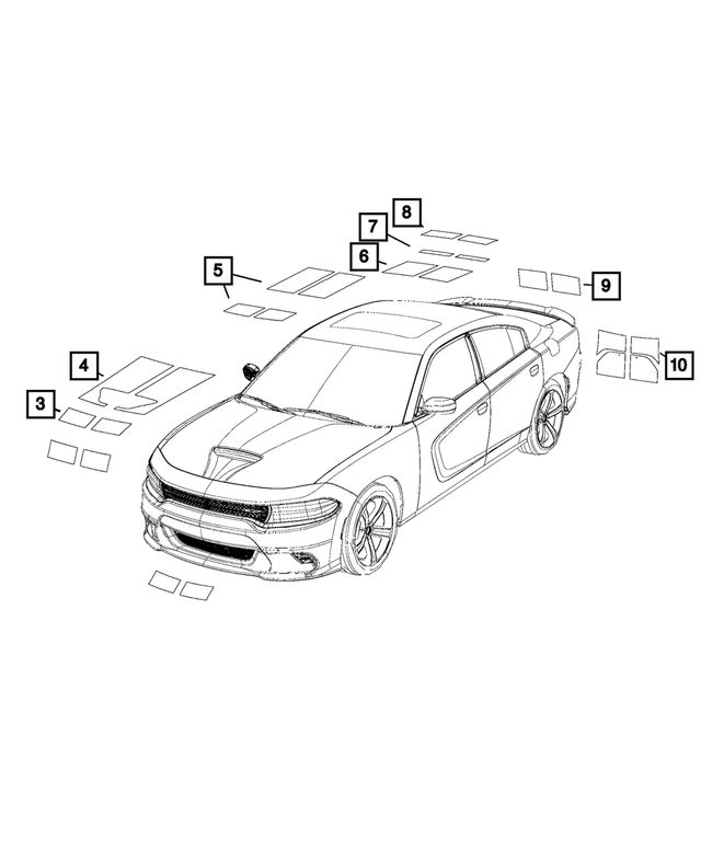 6EG51XXXAA - Exterior Ornamentation: Roof Decal for Mopar Image
