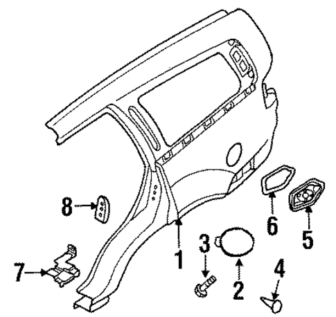 Quarter Panel & Components for 2004 Isuzu Axiom #0
