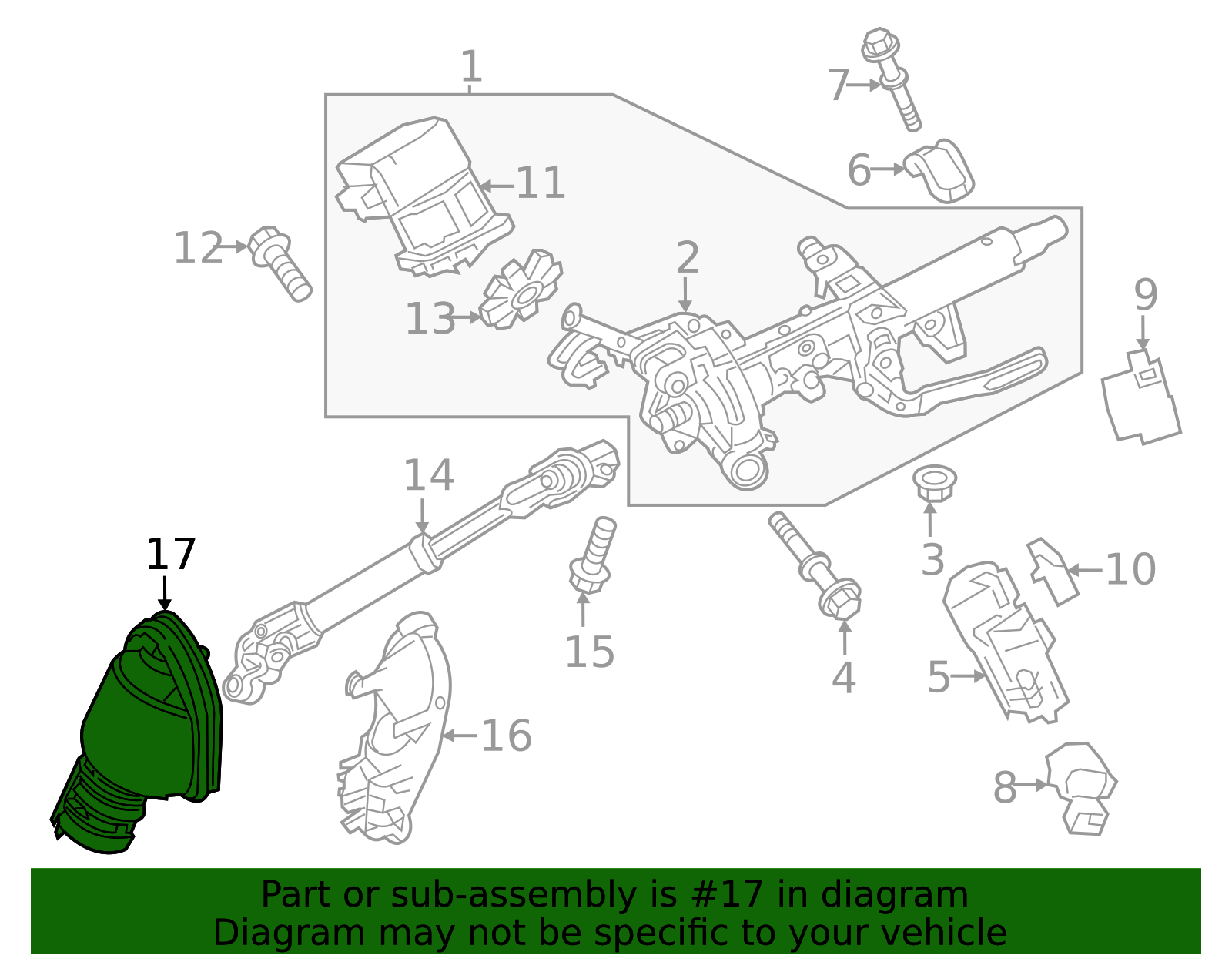 2022-2026 Toyota Corolla Cross Steering Coupling Boot 45025-0A040