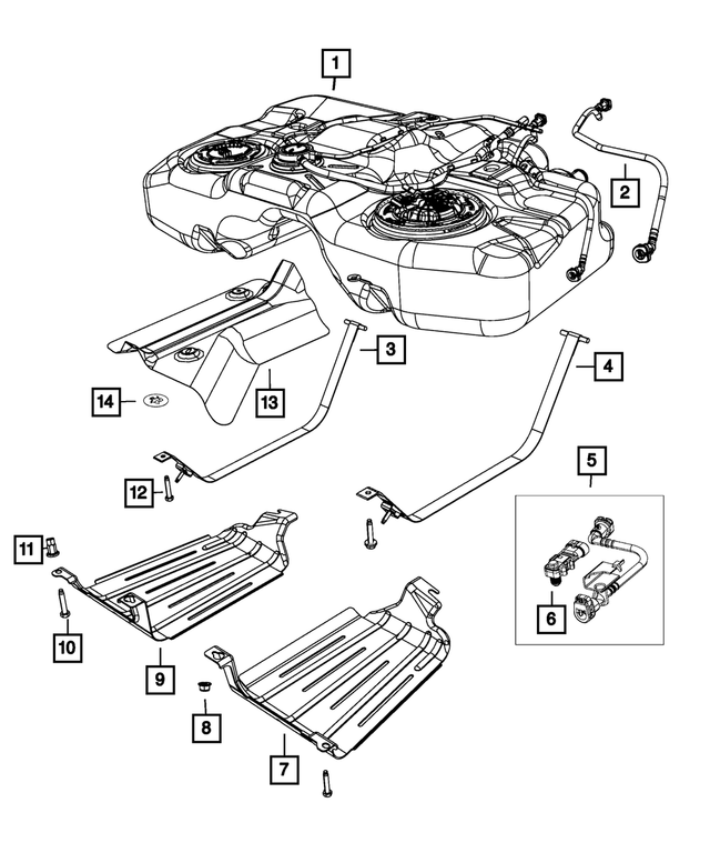 « 5147139AD –  : Carburant RÉservoir pour Mopar Image »