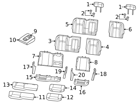Rear Seat Components for 2016 Ram 2500 #0