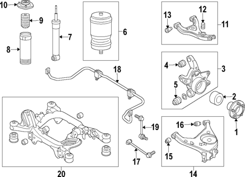Rear Suspension for 2010 Land Rover Range Rover #1
