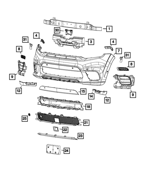 Front Bumper and Fascia for 2017 Jeep Grand Cherokee #1