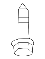 N0195038 - Engine: Trans Support Mount Bolt for Porsche: Cayenne Image