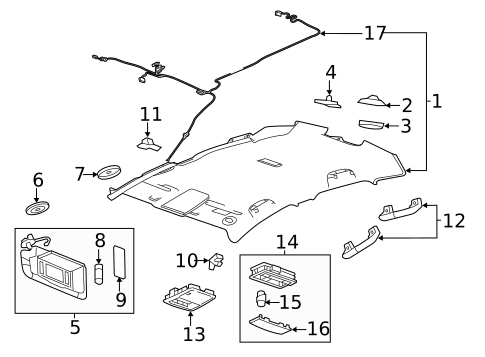 Interior Trim - Roof for 2017 Buick Verano #0