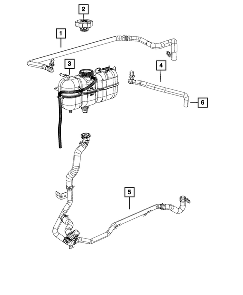 Engine Coolant Reservoir (Bottle) for 2022 Jeep Cherokee #0