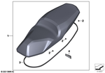 52535A0C7E1 - : Bench Seat - Black/Grey for BMW-Motorrad Image