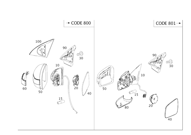 2518101693 - Front Doors: Mirror for Mercedes-Benz: R320, R350, R500 Image image