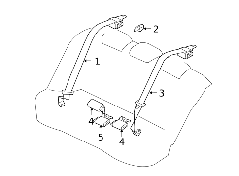 Seat Belt for 2014 Mitsubishi Lancer #2