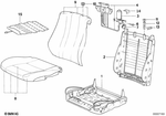 52101964591 - Seats: Seat Frame W.Actuators for BMW: 525i, 530i, 535i, 540i, 735i, 735iL, 740i, 740iL, 750iL, M5 3.6 Image image