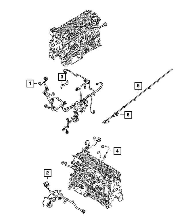 68102136AA - Electrical: Engine Wiring for Mopar Image image