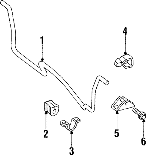 Stabilizer Bar & Components for 1997 Jeep Cherokee #1