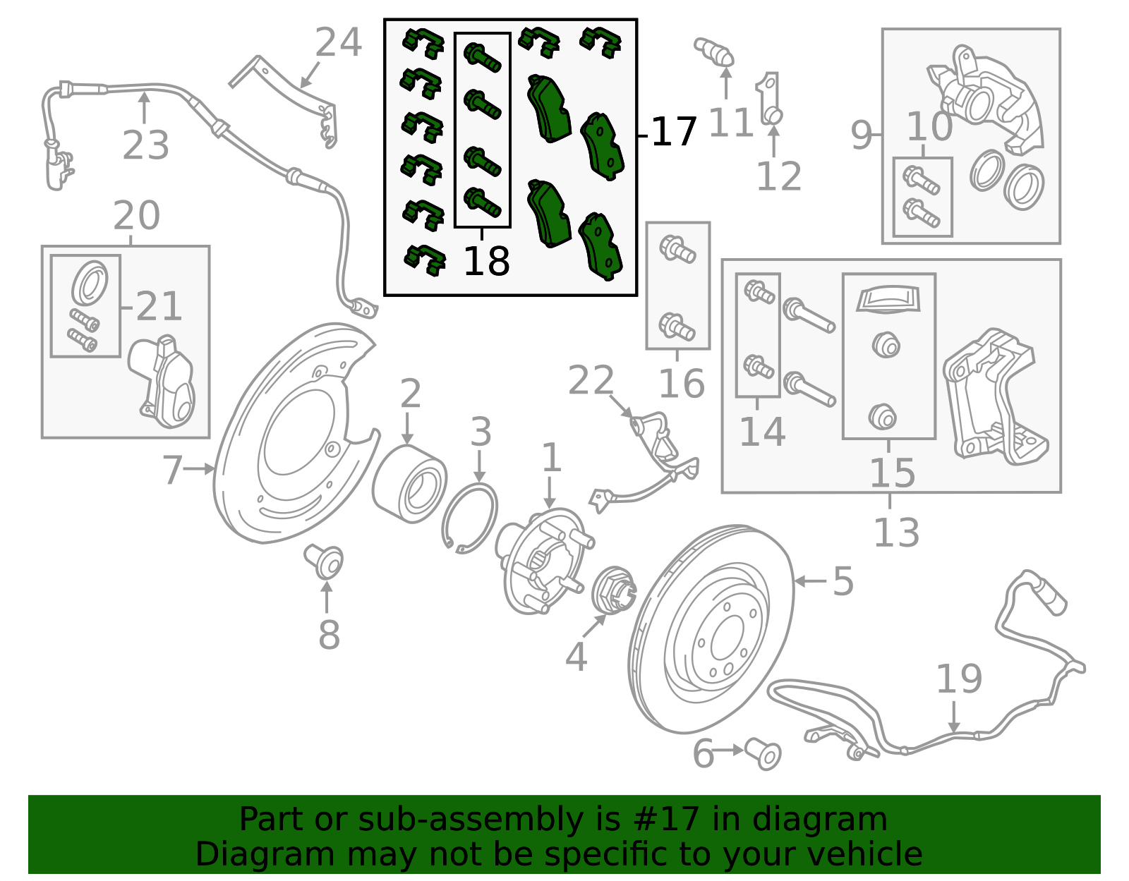 Genuine OEM Brake Pads Part# LR162046 Fits 2018-2023 Land Rover