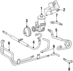 1244661781 - : Power Steering Pressure Hose for Mercedes-Benz Image