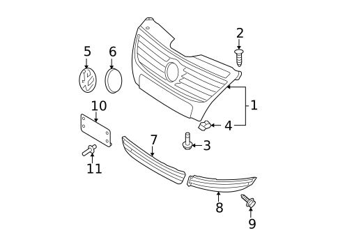 Grille & Components for 2009 Volkswagen Passat #0