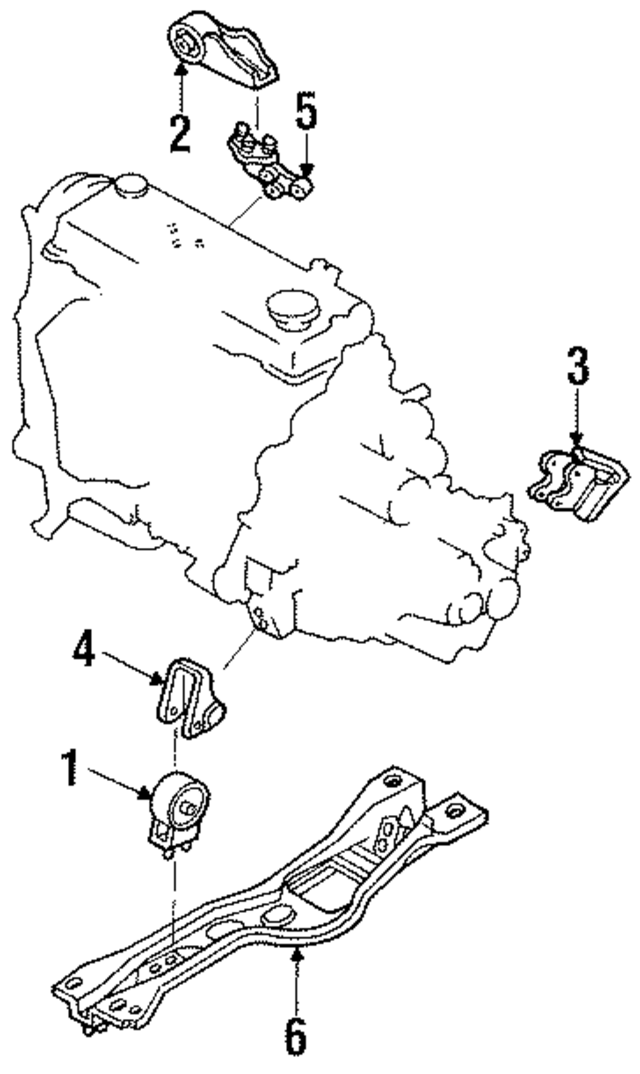 E9BZ6A023B - Engine: Rear Support for Ford Image