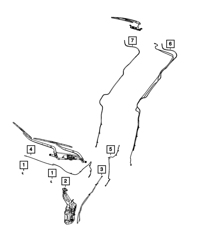 68324018AA - Electrical: Windshield Washer Hose for Mopar Image