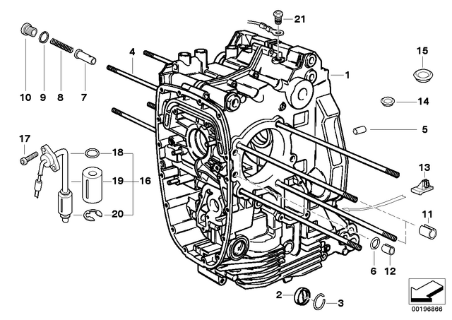 11117702627 - : Engine Housing, Silver for BMW-Motorrad Image