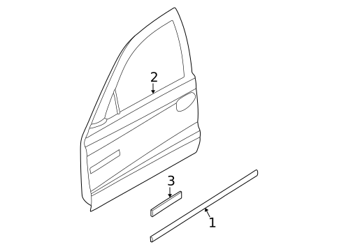 Exterior Trim - Front Door for 2000 Dodge Durango #0
