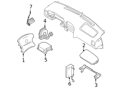 Air Bag Components for 2004 Nissan Pathfinder #0