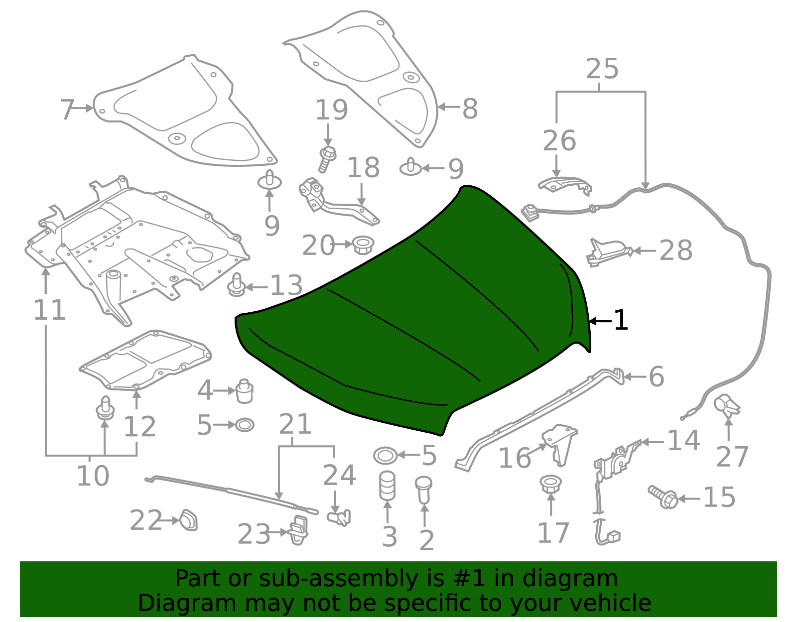 57229XC00A9P - Hood 2019-2025 Subaru Ascent | Subaru Direct Wholesale