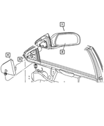 1CK70TZZAB - : Outside, Rear-View, Electric, Heated Mirror, Right for Chrysler: Pacifica Image