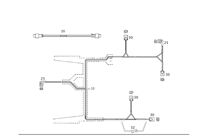2205402909 - Special Equipment: Wiring Harness for Mercedes-Benz Image image