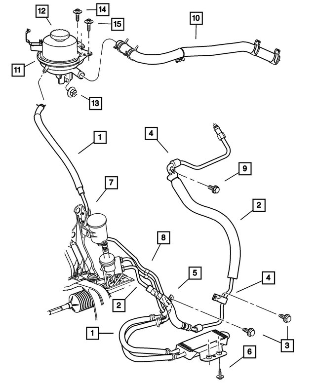 4766902AB - Steering: Power Steering Return Hose for Mopar Image