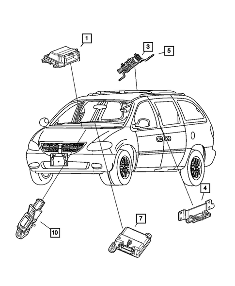 Air Bag System for 2006 Chrysler Town & Country #1