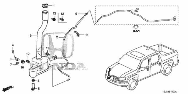 Windshield Washer for 2008 Honda Ridgeline #0