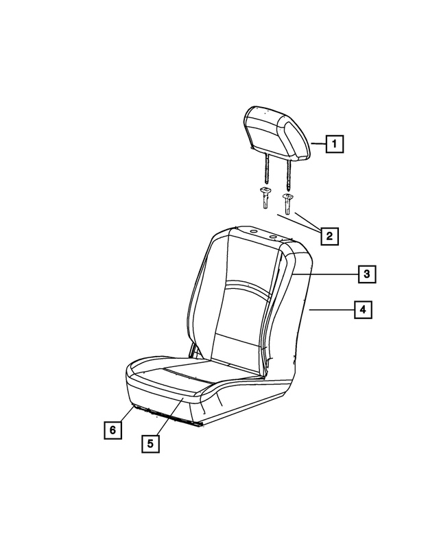 1RT35XDVAA - Interior Trim: Front Headrest for Mopar Image