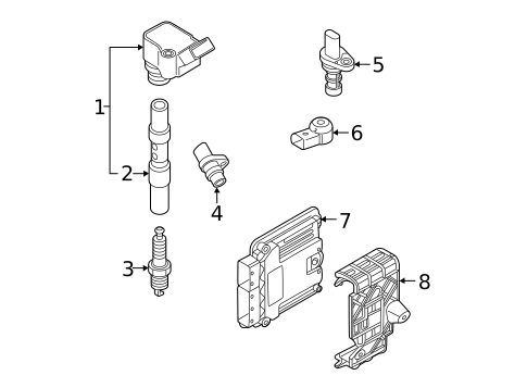 Ignition Coil for 2023 Volkswagen Jetta #0