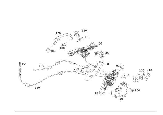 2047303635 - Rear Doors: Door Lock for Mercedes-Benz: B Electric Drive, B250e, C250, C300, C350, CLA250, CLS400, CLS550, CLS63 AMG, CLS63 AMG S, E250, E350, E400, E550, E63 AMG, E63 AMG S, GL350, GL450, GL550, GL63 AMG, GLA250, GLE300d, GLE350, GLE400, GLE63 AMG, GLK250, GLK350, GLS350d, GLS450, GLS550, ML250, ML350, ML400, ML550, ML63 AMG Image image