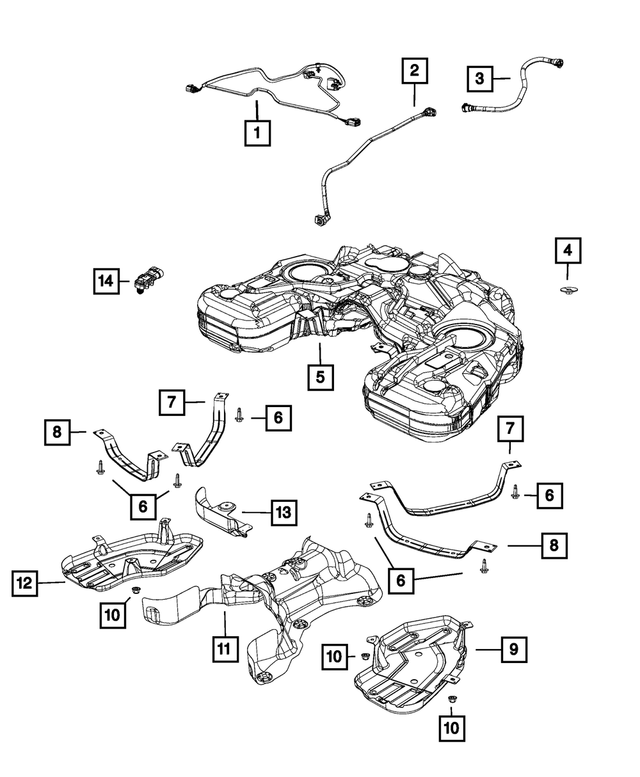 « 68140738AF –  : Carburant RÉservoir pour Mopar Image »
