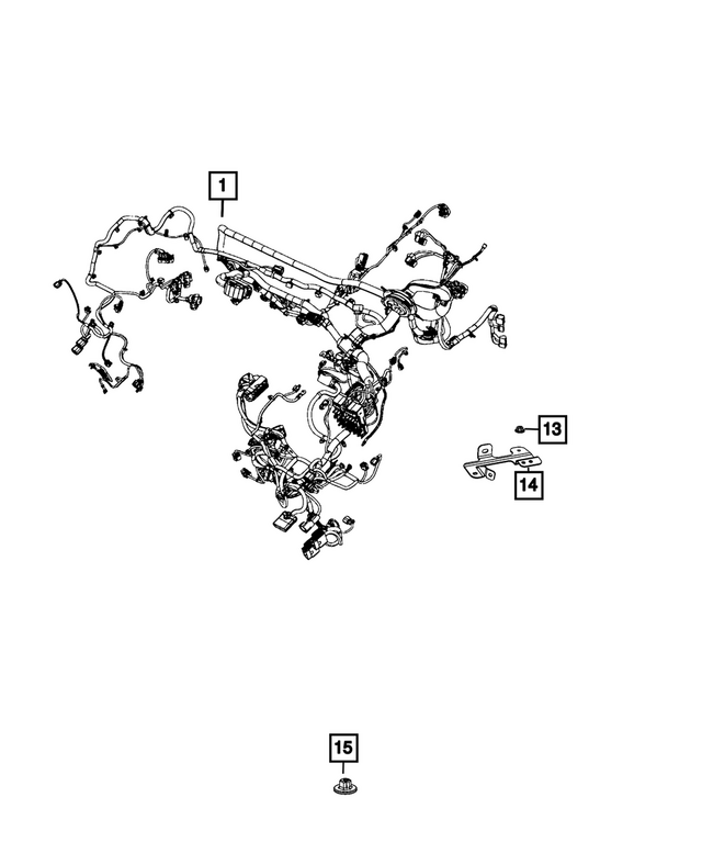 68661242AC - Electrical: Headlamp To Dash Wiring for Mopar Image image