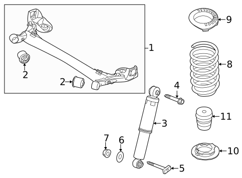 Rear Suspension for 2014 Hyundai Elantra Coupe #0