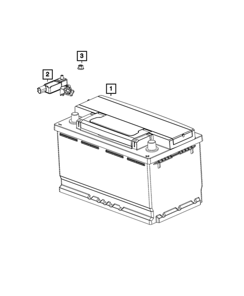 Battery, Battery Tray and Cables for 2023 Dodge Challenger #1