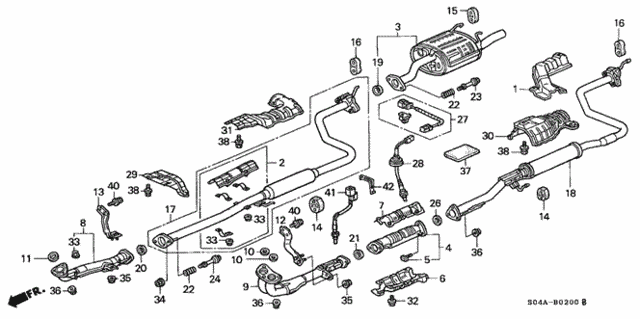 Exhaust Pipe for 2000 Honda Civic #0