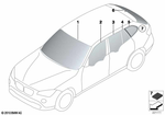 51312990021 - Vehicle Trim: Green Windshield for BMW Image