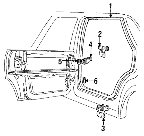 Weatherstrip & Hinge for 1993 Audi 90 #0